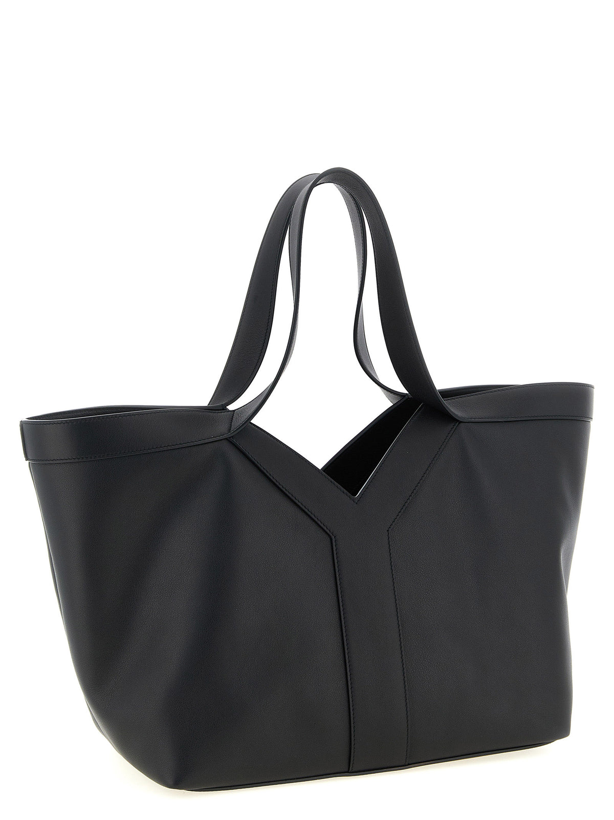 Saint Laurent Black Calfskin Tote Bag