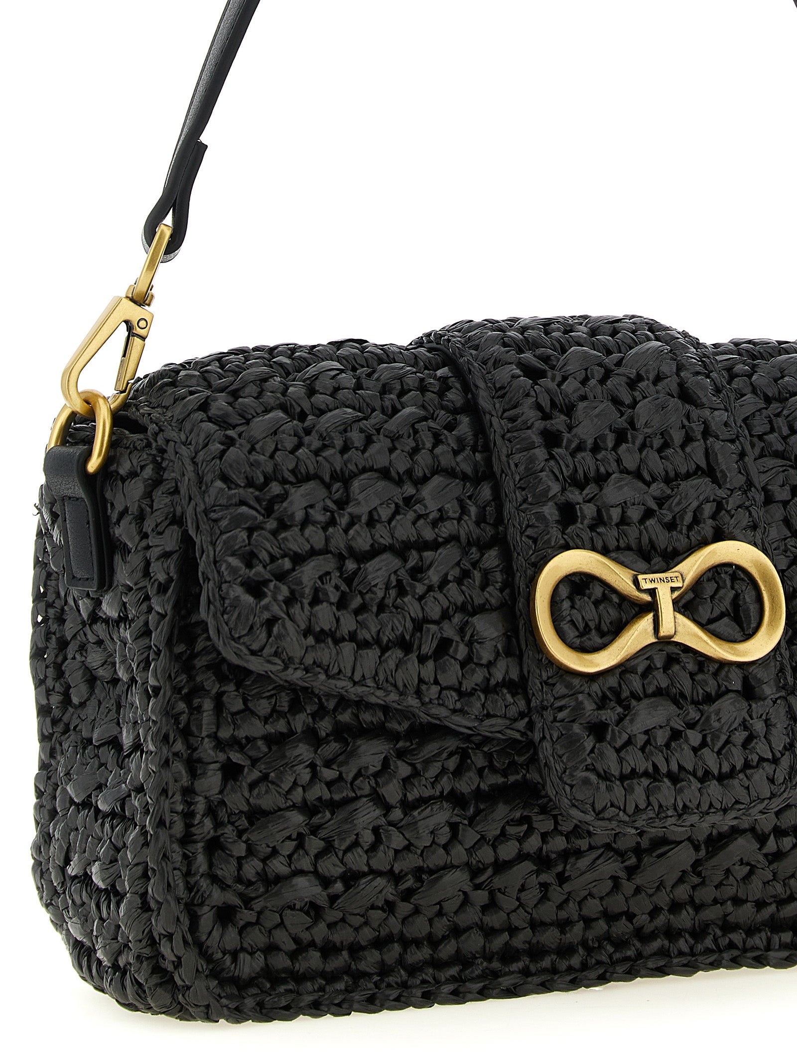 Twinset Black Polypropylene Crossbody Bag