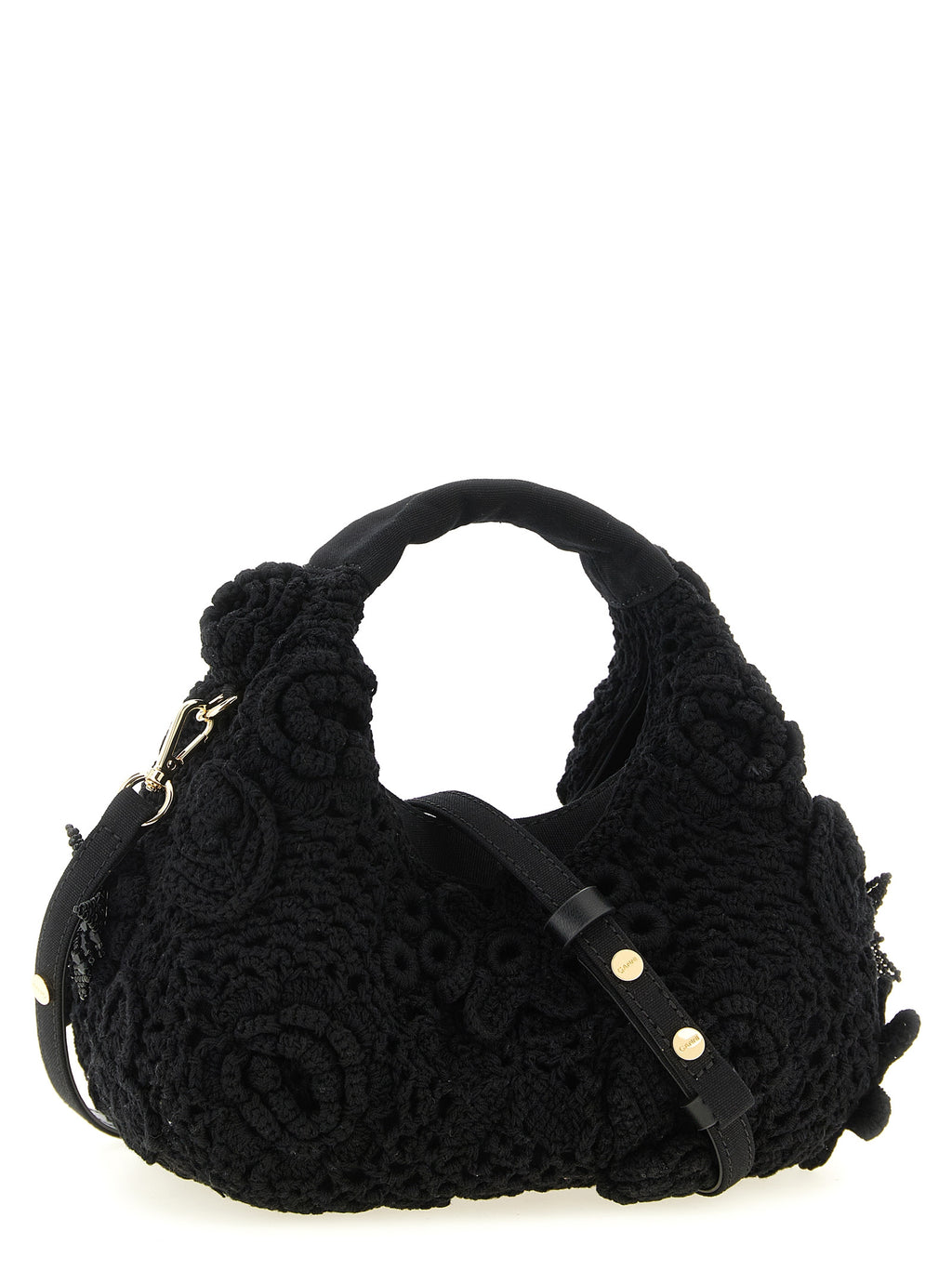 Ganni Black Organic Cotton Handbag