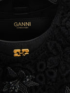 Ganni Black Organic Cotton Handbag