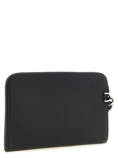 Dolce & Gabbana Black Calfskin Clutch Bag