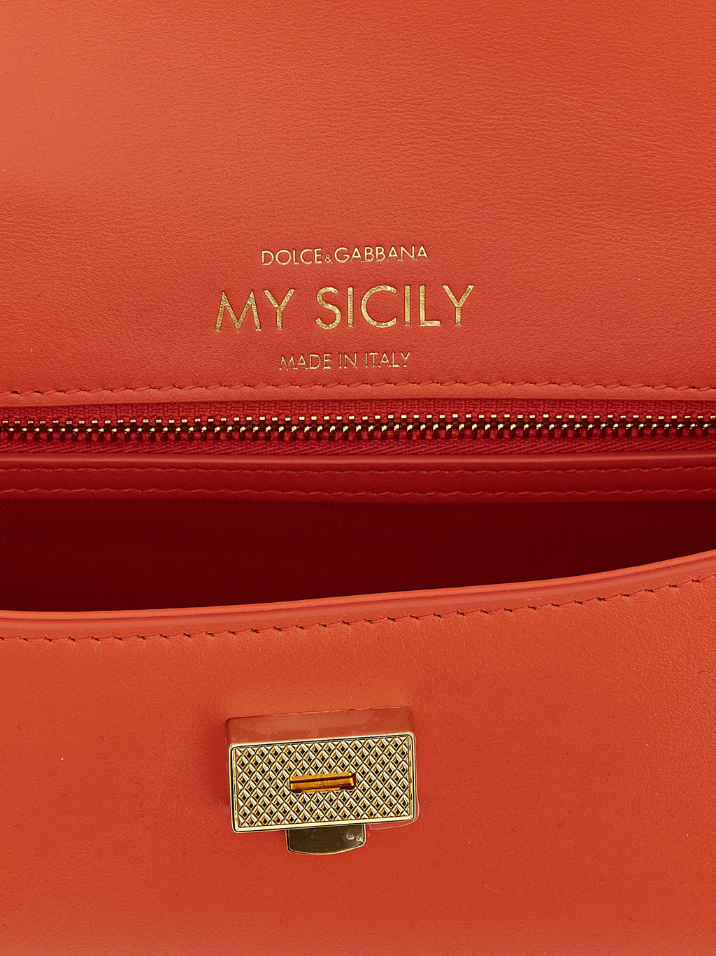 Dolce & Gabbana Orange Calfskin Handbag