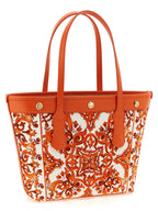Dolce & Gabbana Orange Cotton Tote Bag