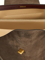 Versace Brown Calfskin Shoulder Bag