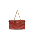 Valentino Garavani Red Calf Leather Bos Taurus Shoulder Bag