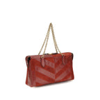 Valentino Garavani Red Calf Leather Bos Taurus Shoulder Bag