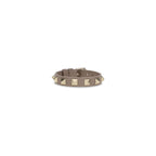 Valentino Garavani Gray Calf Leather Bos Taurus Bracelet