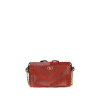 Valentino Garavani Red Calf Leather Bos Taurus Shoulder Bag