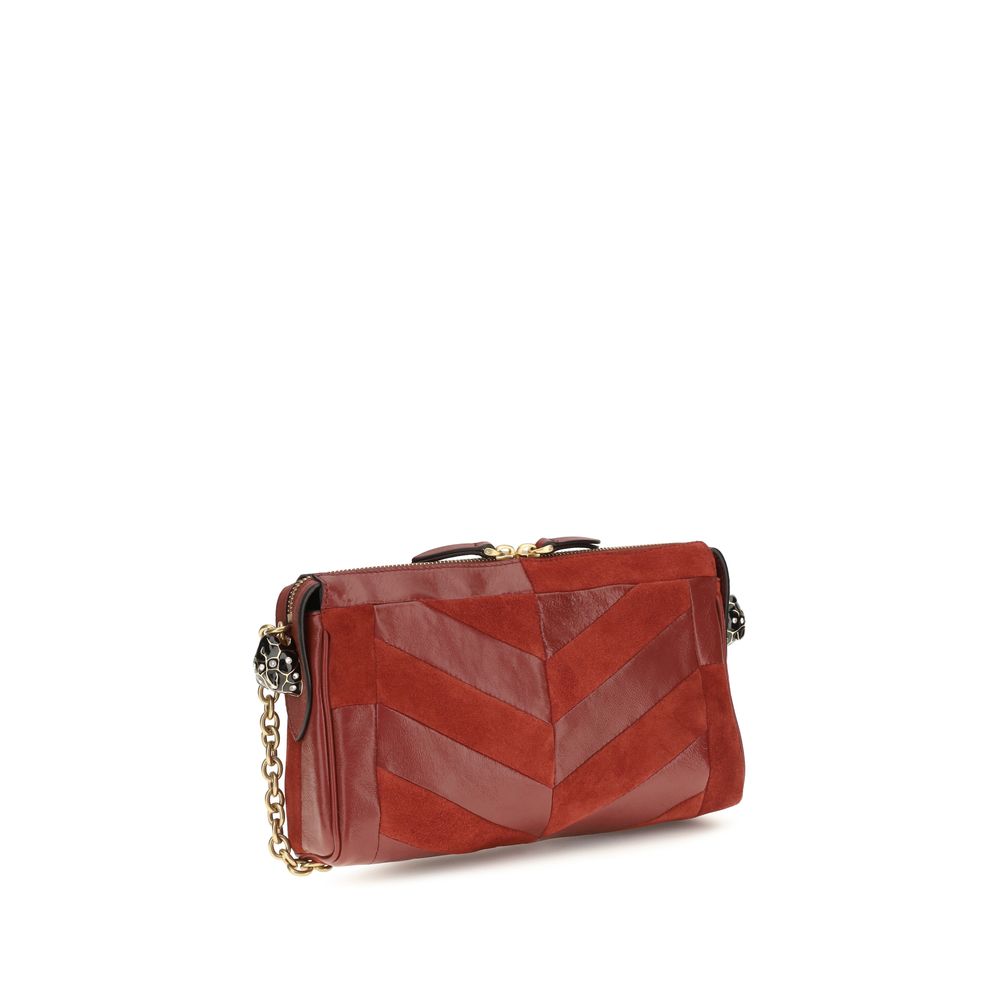 Valentino Garavani Red Calf Leather Bos Taurus Shoulder Bag