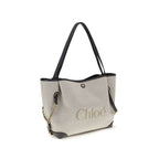 Chloé Gray Cotton Shoulder Bag