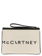 Stella McCartney Beige Cotton Clutch Bag