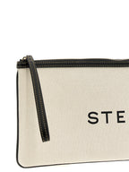 Stella McCartney Beige Cotton Clutch Bag