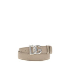 Dolce & Gabbana Beige Calf Leather Bos Taurus Regular Belt