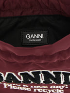 Ganni Bordeaux Recycled Polyamide Clutch Bag
