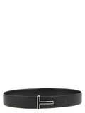 Tom Ford Black Calfskin Regular Belt