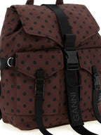 Ganni Brown Recycled Polyamide Backpack