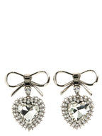 Alessandra Rich Silver Glass Earrings
