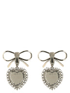 Alessandra Rich Silver Glass Earrings