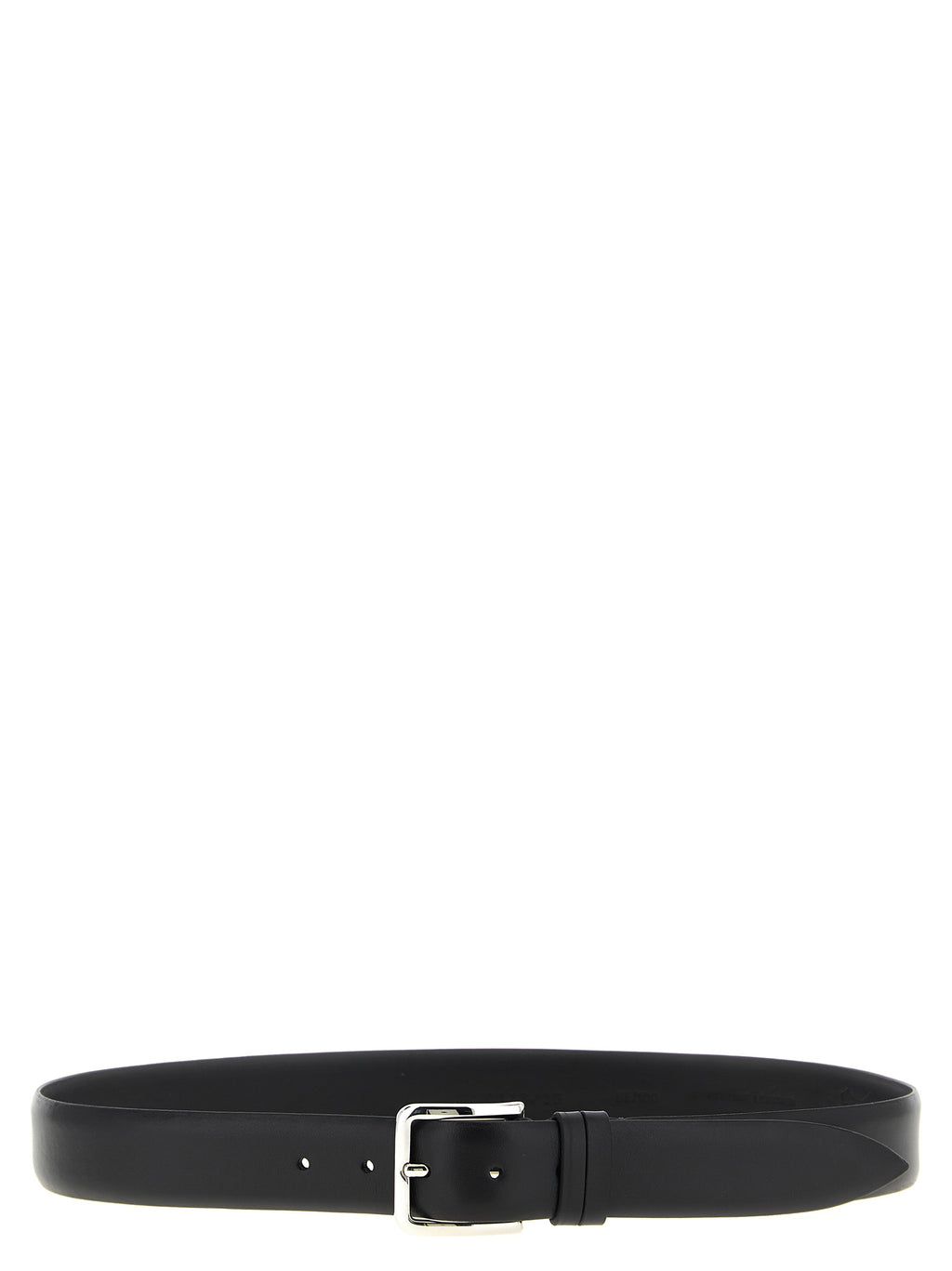 ZERBINI CLAUDIO Black Leather Regular Belt