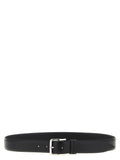 ZERBINI CLAUDIO Black Leather Regular Belt