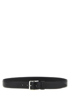 ZERBINI CLAUDIO Black Leather Regular Belt