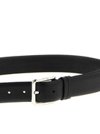 ZERBINI CLAUDIO Black Leather Regular Belt