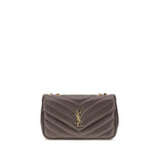 Saint Laurent Gray Lamb Ovis Aries Shoulder Bag