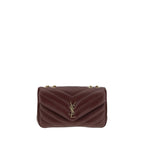 Saint Laurent Bordeaux Lamb Ovis Aries Shoulder Bag