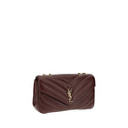 Saint Laurent Bordeaux Lamb Ovis Aries Shoulder Bag