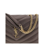Saint Laurent Gray Lamb Ovis Aries Shoulder Bag