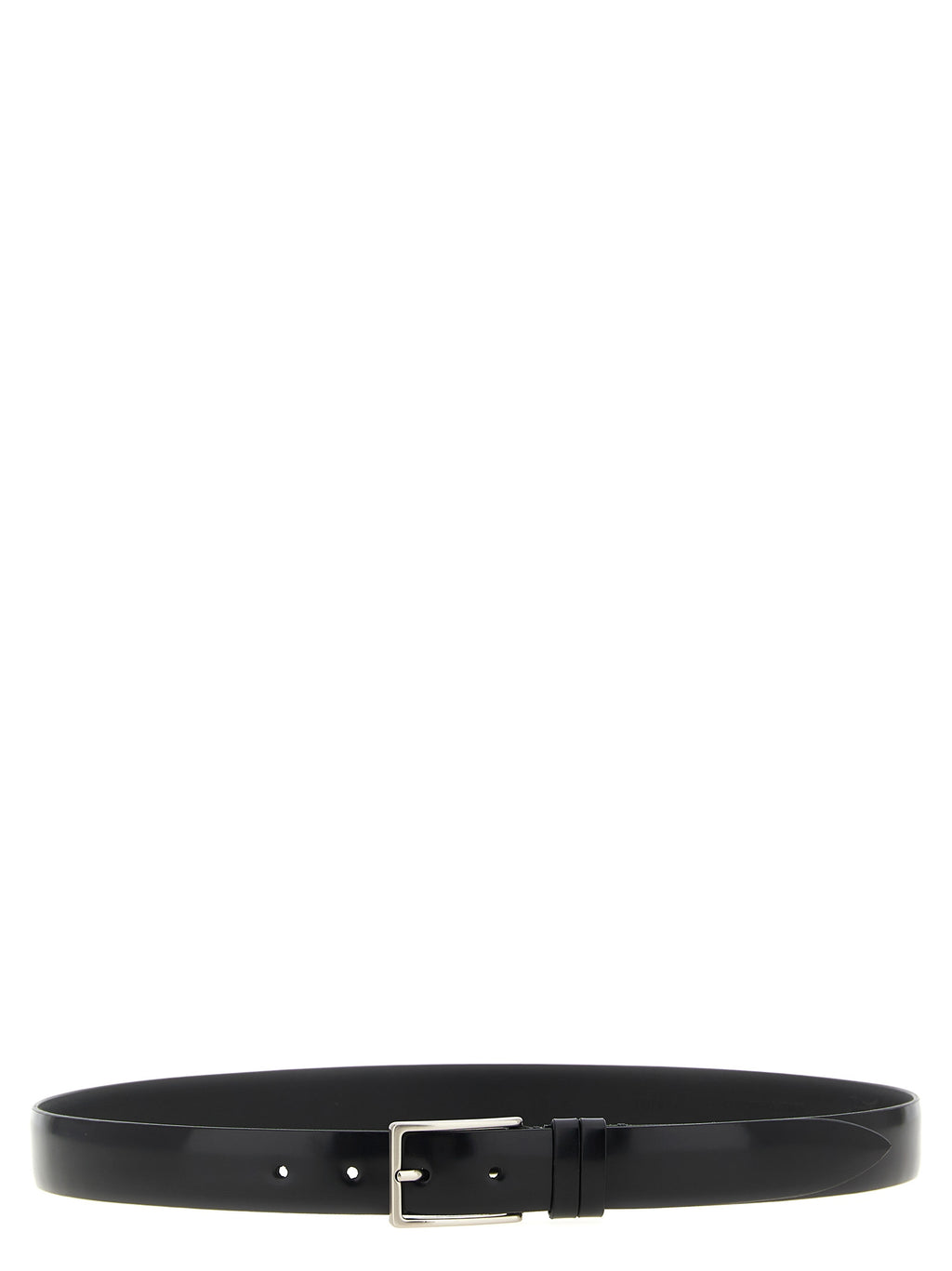 ZERBINI CLAUDIO Black Leather Regular Belt