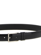 ZERBINI CLAUDIO Black Leather Regular Belt