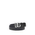 Dolce & Gabbana Black Calf Leather Bos Taurus Regular Belt