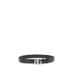 Dolce & Gabbana Black Calf Leather Bos Taurus Regular Belt