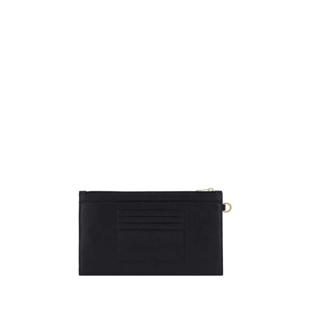 Saint Laurent Black Calf Leather Bos Taurus Clutch Bag