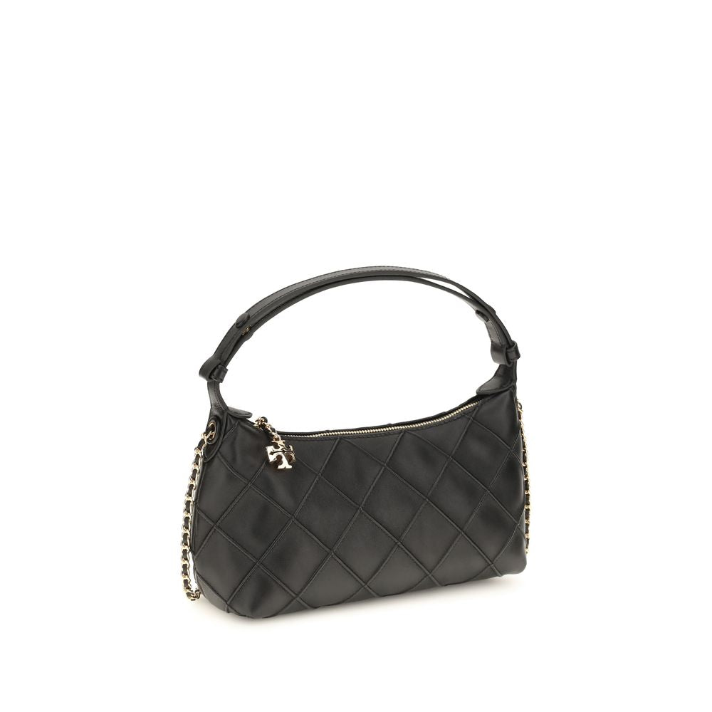 Tory Burch Black Calf Leather Bos Taurus Clutch Bag