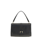 Ferragamo Black Calf Leather Bos Taurus Shoulder Bag