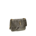Saint Laurent Bicolor Calf Leather Bos Taurus Shoulder Bag