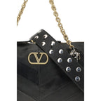 Valentino Garavani Black Lamb Ovis Aries Shoulder Bag