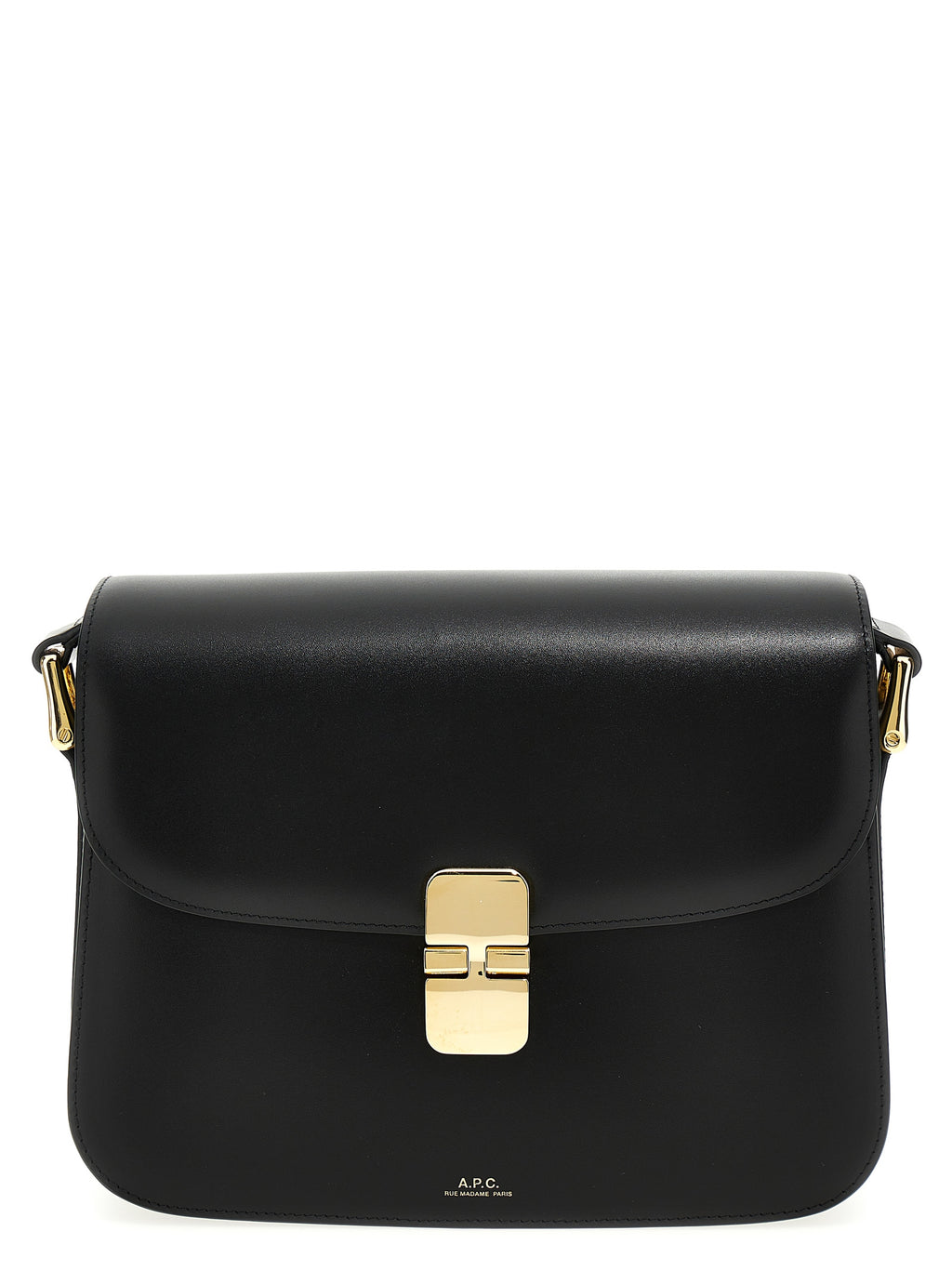 A.P.C. Black Cowhide Crossbody Bag