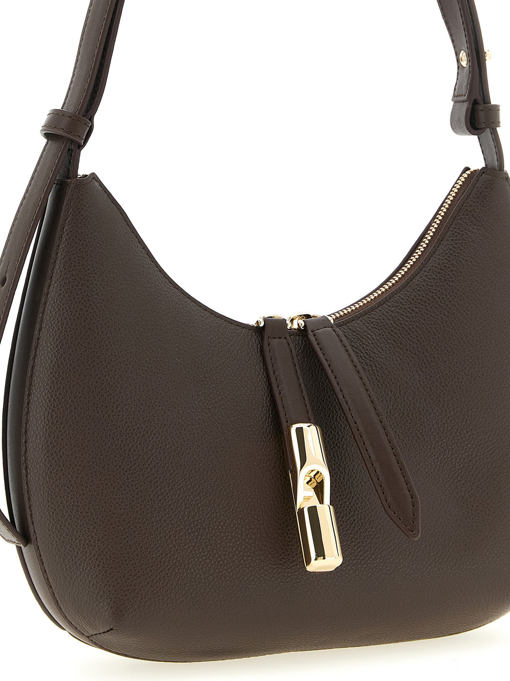 Furla Brown Calfskin Shoulder Bag