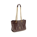 Saint Laurent Brown Calf Leather Bos Taurus Shoulder Bag