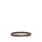 Valentino Garavani Brown Calf Leather Bos Taurus Belt