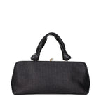 Jil Sander Black Raffia Handbag