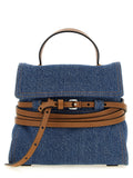 Moschino Blue Cotton Handbag