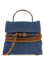 Moschino Blue Cotton Handbag