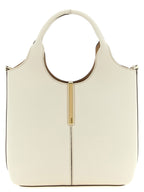 Tod's White Calfskin Tote Bag