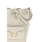 Coccinelle Beige Calf Leather Bos Taurus Backet Bag