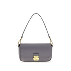 Coccinelle Blue Calf Leather Bos Taurus Shoulder Bag
