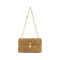 Savette Brown Calf Leather Bos Taurus Clutch Bag